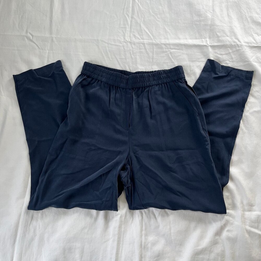 Pure J. Jill Sand-Washed Navy Blue Soft Wideleg Trouser (NWT) | Size S